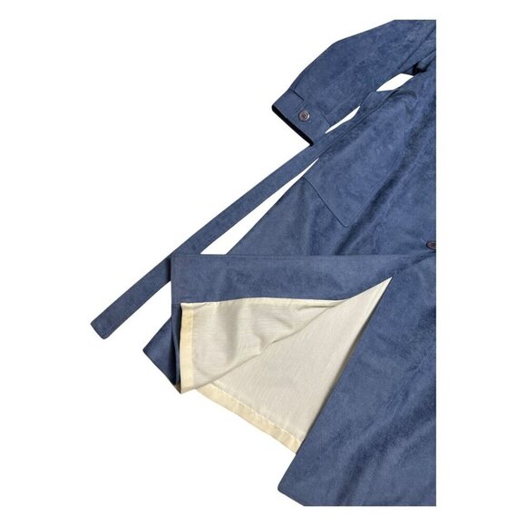 VINTAGE LONDON FOG Rainskins Blue Waterproof Rain Trench Coat Womens 16 - Picture 6 of 6